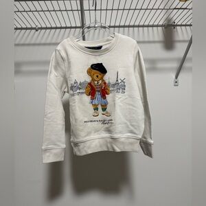 Polo Ralph Lauren Cream Sweatshirt With Bear Logo Size 5